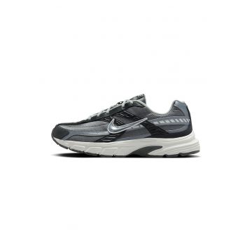 Pantofi sport cu garnituri din piele si plasa - Gri carbune - Gri carbune