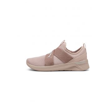 Pantofi sport cu garnituri din plasa si logo - Roz prafuit - Roz prafuit