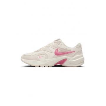 Pantofi sport cu insertii din piele intoarsa - Roz/Crem