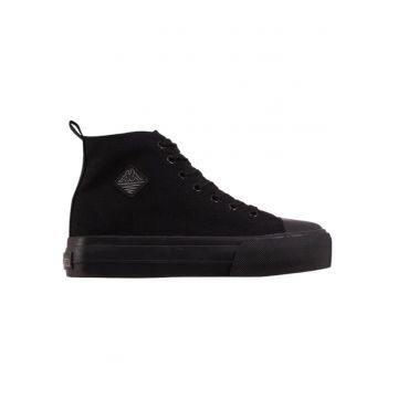 Pantofi sport dama  Viska OC - negru - textil - talpa inaltata