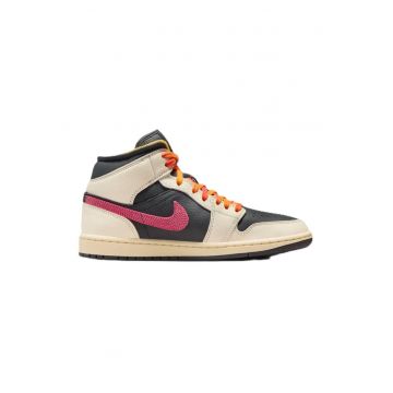Pantofi sport dama  WMNS AIR JORDAN 1 MID SE EDG - Piele naturala - 46777 - Crem