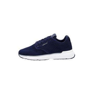 Pantofi sport din material textil cu insertii din piele Beeker - Bleumarin