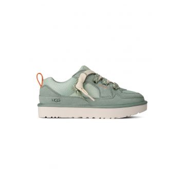 Pantofi sport din piele intoarsa si plasa Lo Lowmel - Verde deschis