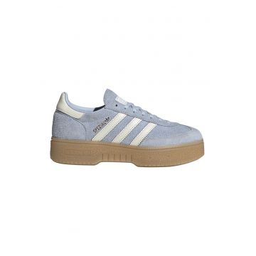 Pantofi sport din piele intoarsa Spezial - Alb/Albastru glaciar