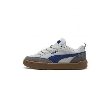 Pantofi sport Park Lifestyle cu detalii de piele intoarsa - Gri/Albastru inchis