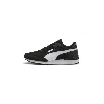 Pantofi sport ST Runner V4 din piele ecologica si material textil - Negru/Alb optic