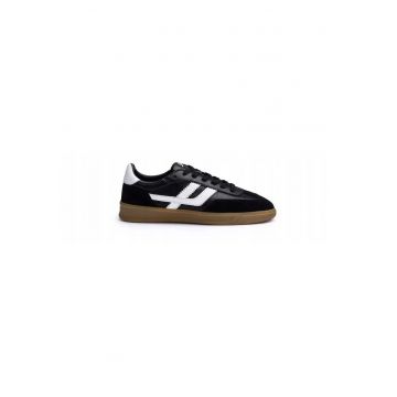 Sneakers femei  BRAVA - piele naturala - negru/alb - marimea