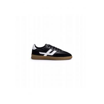Sneakers femei  BRAVA - piele naturala - negru/alb - marimea
