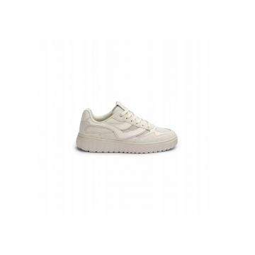 Sneakers femei TORO WAVE - piele naturala si alb - Alb