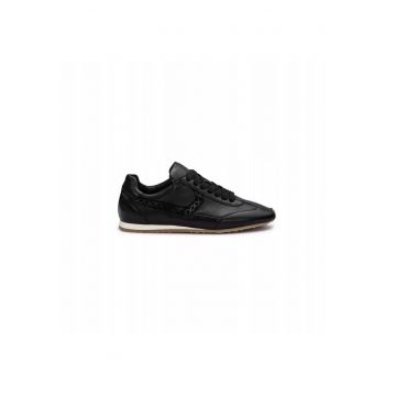 Sneakers femei VELOCITY - piele intoarsa - negru - Negru