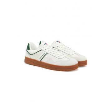 Tenisi barbatesti -  305159083 - piele naturala - bej/verde