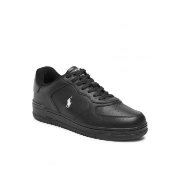 Tenisi barbati -  piele naturala - negru - talpa plata -