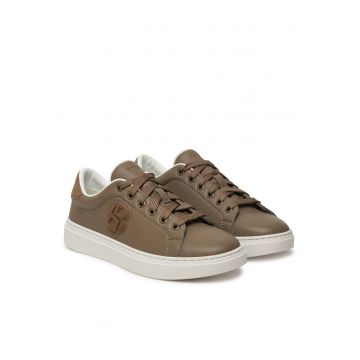 Tenisi dama  50548277 - piele naturala - maro