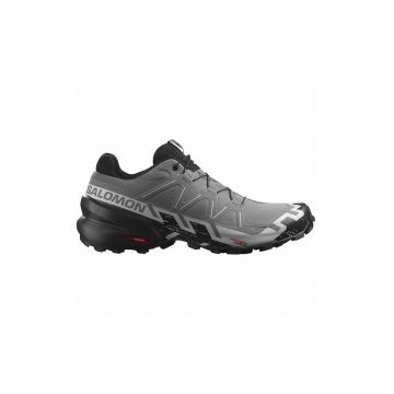 Pantofi cu logo pentru alergare Speedcross 6 Trail - Negru/Gri
