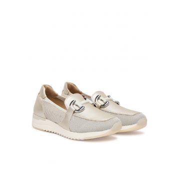 Pantofi dama -  piele naturala - argintiu