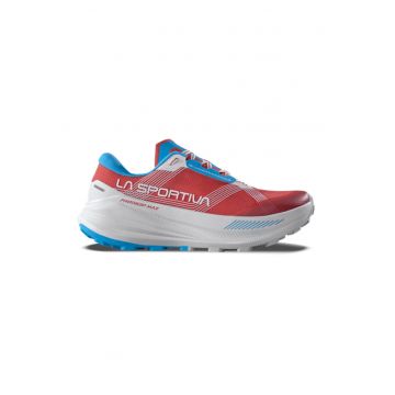 Pantofi Prodigio Max cu sireturi elastice pentru alergare - Albastru pastel/Coral/Alb optic