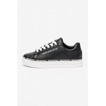 Pantofi psort de piele ecologica Court - Alb/Negru