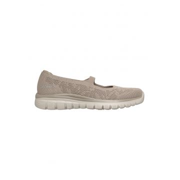 Pantofi slip-on din material textil Graceful Chic Motion - Maro taupe