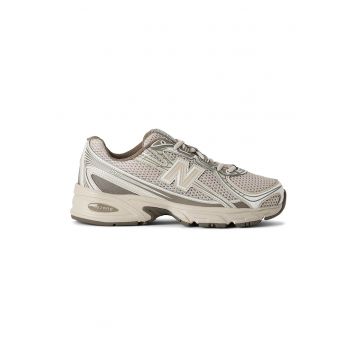 Pantofi sport 530 din piele ecologica cu detaliu logo - Alb/Maro nisip