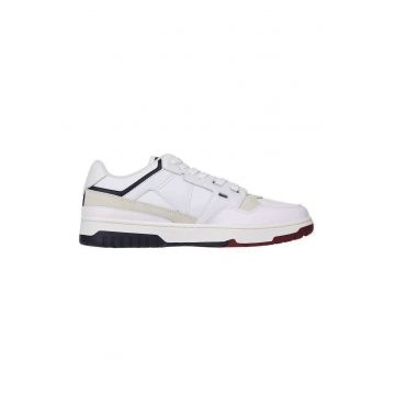 Pantofi sport barbati  TH BASKET STREET RWB - Piele naturala - Alb -