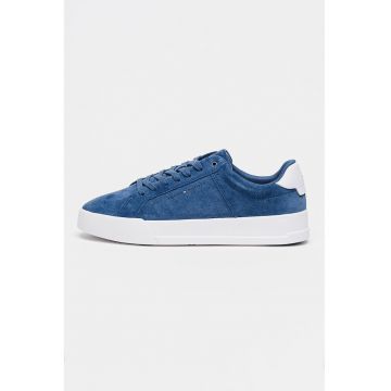 Pantofi sport Court din piele intoarsa - Albastru prafuit
