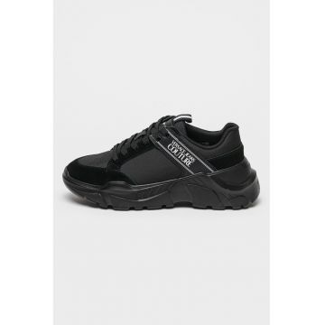 Pantofi sport cu garnituri de piele intoarsa - Negru