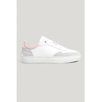 Pantofi sport cu insertii de piele intoarsa - Lila pal/Alb optic/Roz prafuit