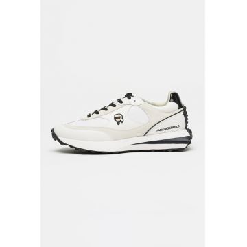 Pantofi sport cu insertii de piele intoarsa Zone - Alb murdar