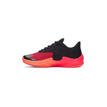 Pantofi sport cu logo - pentru baschet Curry Splash - Rosu/Negru/Portocaliu mandarina
