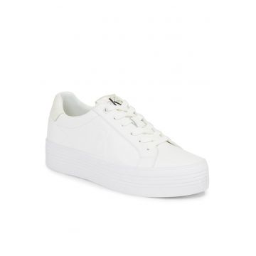 Pantofi sport dama  BOLD VULC FLATF LACEUP LTH WN - Piele naturala - Alb -