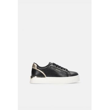 Pantofi sport de piele cu detalii metalice - Auriu/Negru