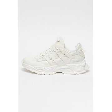 Pantofi sport de piele ecologica - Alb optic