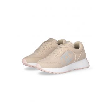 Pantofi sport din panza cu detaliu logo - Piersica