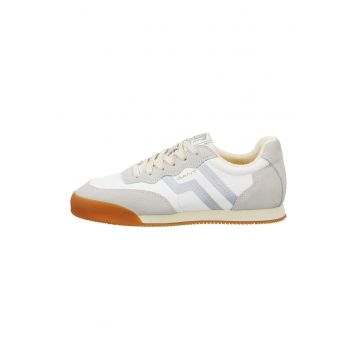 Pantofi sport din piele Beylana - Alb/Gri deschis