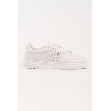 Pantofi sport din piele cu detalii logo - Alb