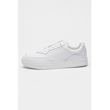 Pantofi sport din piele cu talpa cupsole Casual - Alb