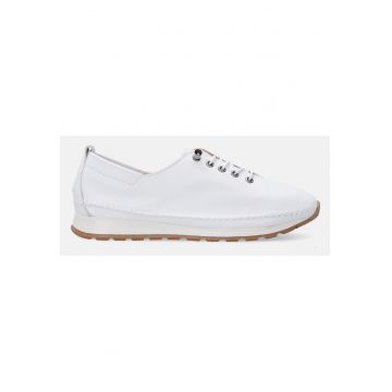 Pantofi sport din piele naturala - cu sireturi elastice
