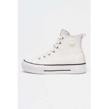 Pantofi sport inalti din piele Kampus - Alb optic