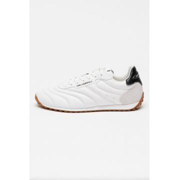 Pantofi sport low-cut din piele - Alb/Negru