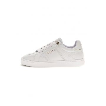 Pantofi sport low-cut din piele ecologica - Alb