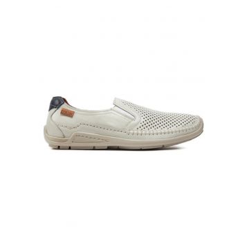 Tenisi barbati  301913061 - Piele naturala - Alb - Alb