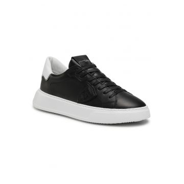 Tenisi barbati -  piele naturala - negru -