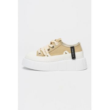 Tenisi low-cut cu talpa plata Matilda - Gri