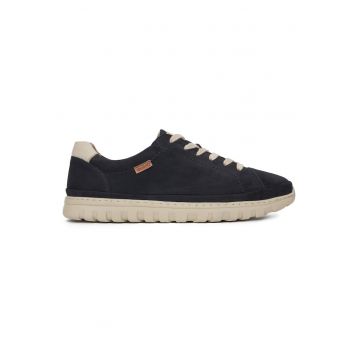 Pantofi barbati -  piele naturala - negru - elegant - confortabil - Negru/Ecru