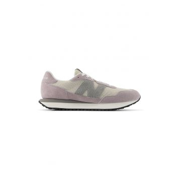 Pantofi sport 237 cu garnituri din piele intoarsa - Bej/Lila pal/Gri inchis