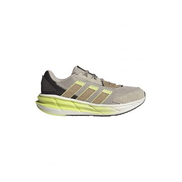 Pantofi sport AstraStar de piele ecologica si plasa - Maro inchis/Maro taupe deschis/Verde fistic