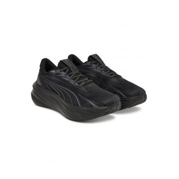 Pantofi sport barbati -  textil - negru - talpa groasa -