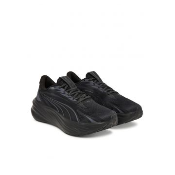 Pantofi sport barbati -  textil - negru - talpa groasa -