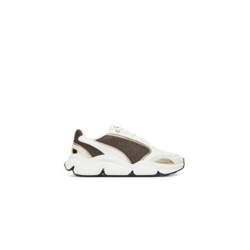 Pantofi sport dama -  43F5RNFS2S - piele naturala - maro/alb