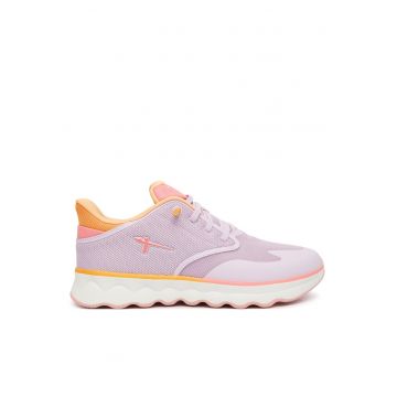 Pantofi sport dama -  material textil - violet/portocaliu